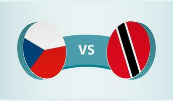 Czech Republic versus Trinidad and Tobago, team sports competition concept. vector