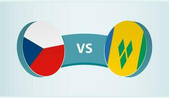 Czech Republic versus Saint Vincent and the Grenadines, team sports competition concept. vector