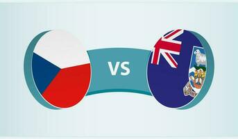 Czech Republic versus Falkland Islands, team sports competition concept. vector