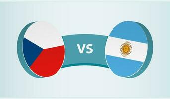 Czech Republic versus Argentina, team sports competition concept. vector