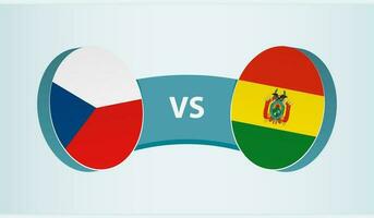 Czech Republic versus Bolivia, team sports competition concept. vector