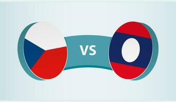 Czech Republic versus Laos, team sports competition concept. vector