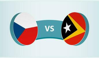 Czech Republic versus East Timor, team sports competition concept. vector