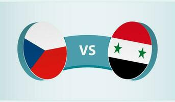 Czech Republic versus Syria, team sports competition concept. vector