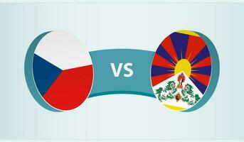 Czech Republic versus Tibet, team sports competition concept. vector