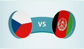 Czech Republic versus Afghanistan, team sports competition concept. vector