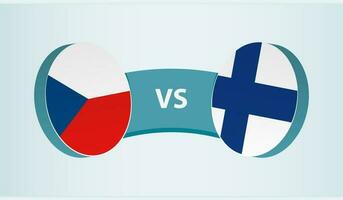 Czech Republic versus Finland, team sports competition concept. vector