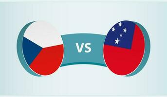 Czech Republic versus Samoa, team sports competition concept. vector