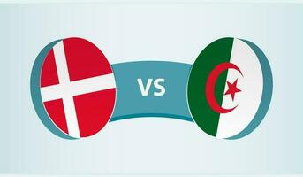 Denmark versus Algeria, team sports competition concept. vector