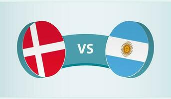 Denmark versus Argentina, team sports competition concept. vector