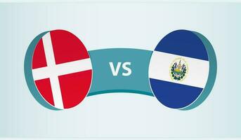 Denmark versus El Salvador, team sports competition concept. vector