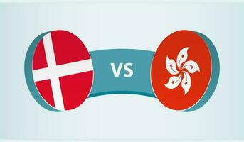 Denmark versus Hong Kong, team sports competition concept. vector