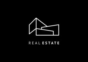 Architecture logo template, real estate icon modern building vector