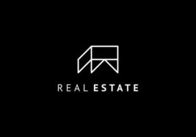 Architecture logo template, real estate icon modern building vector