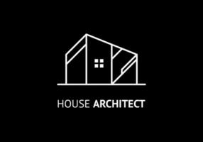 House architect logo template, vector illustration minimal line design