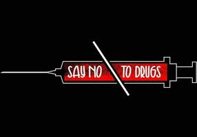 Say no to drug for health and welfare background vector