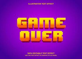 Editable Game Over 3D Vector Text Effect