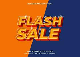 Editable Flash Sale 3D Vector Text Effect