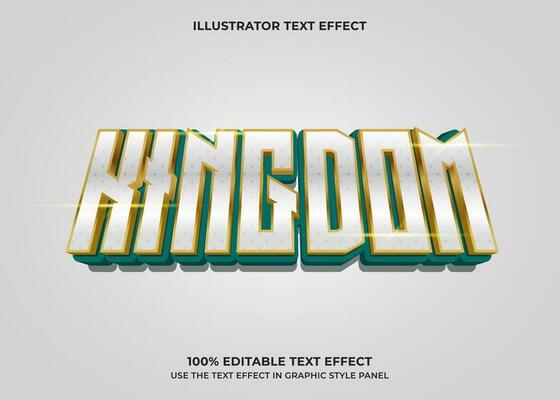 Editable Kingdom 3D Vector Text Effect