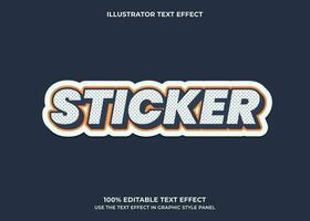 Editable Sticker Vector Text Effect