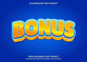 Editable Bonus 3D Vector Text Effect