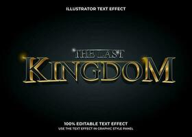 Editable The Last Kingdom 3D Vector Text Effect