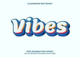 editable vibraciones 3d vector texto efecto