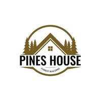Pine House Logo design vector