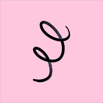 Hand Drawn Textured Squiggle Element vector