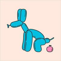 Colorful Balloon Poop Dog vector