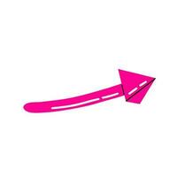 Pink Arrow. Colorful pointer, marker illustration. vector