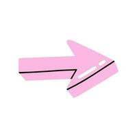 Pink Arrow. Colorful pointer, marker illustration. vector