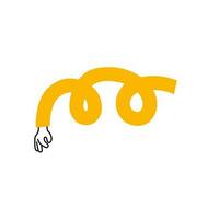 Hand Pointer Or Indicator. Flat hand drawn design element for navigation vector