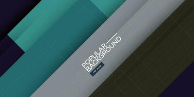 Papercut abstract background with gradient dark green and gray color.  Square pattern combination color on background. Eps10 vector