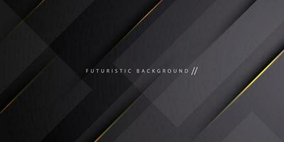 Abstract dark gray geometric gradient square design layers background with lines, shadow, and lights. Eps10 vector