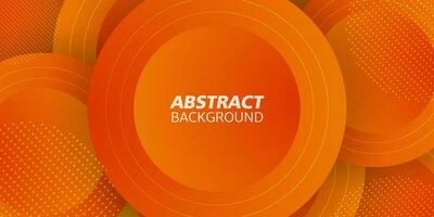 Abstract colorful orange gradient background. Overlaping circle art design. Eps10 vector illustration.