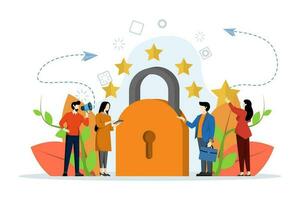 general reglas para gdpr datos proteccion. el europeo comisión fortalece y unifica personal datos proteccion. controlar terminado su personal datos vector, vector ilustración en un blanco antecedentes.