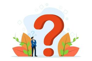 frequently asked questions concept, people around question mark, customer service, contact us. suitable for web design, mobile app, landing page, flat vector illustration on a white background.