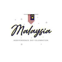 Malaysia independence day design template vector