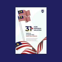 Malaysia independence day design template vector