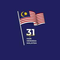 Malaysia independence day design template vector