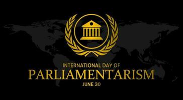 internacional día de parlamentarismo modelo. vector ilustración. adecuado para póster, pancartas, Campaña y saludo tarjeta.