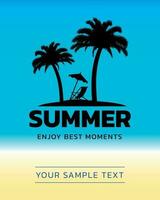 Enjoy best moments summer background vector
