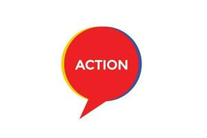 new action, level, sign, speech, bubble vector