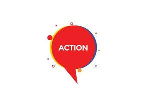 new action, level, sign, speech, bubble vector