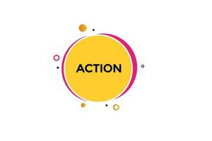 new action, level, sign, speech, bubble vector