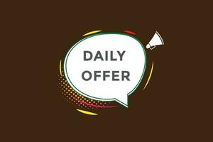 new daily offer, level, sign, speech, bubble  banner, vector
