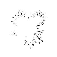 Splodging inkblot texture. Inky splashes isolated in white background. Vector illustration