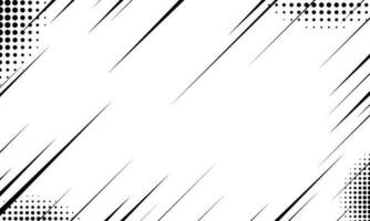 Simple black white comic style background vector