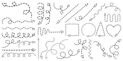 el punteado línea vector conjunto lata ser adaptado a un variedad de aplicaciones tal como profesor materiales, estudiantes, jardín de infancia elementos, digital impresión, profesor elementos, hoja de cálculo decoraciones